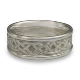 Narrow Self Bordered Celtic Arches Wedding Ring in Palladium